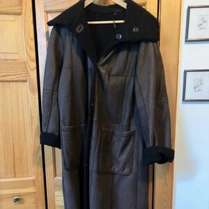 Christ Dark Brown Shearling Coat